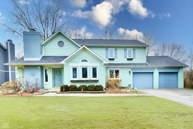 front of property featuring a front lawn