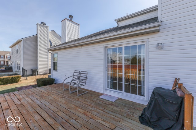 deck with grilling area