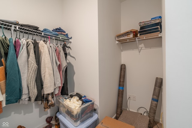 view of walk in closet