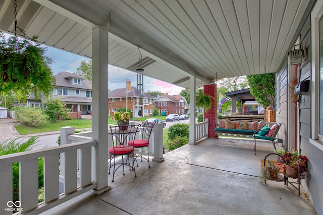 view of patio / terrace featuring covered porch