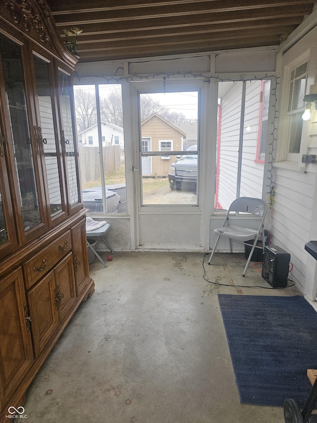 view of sunroom