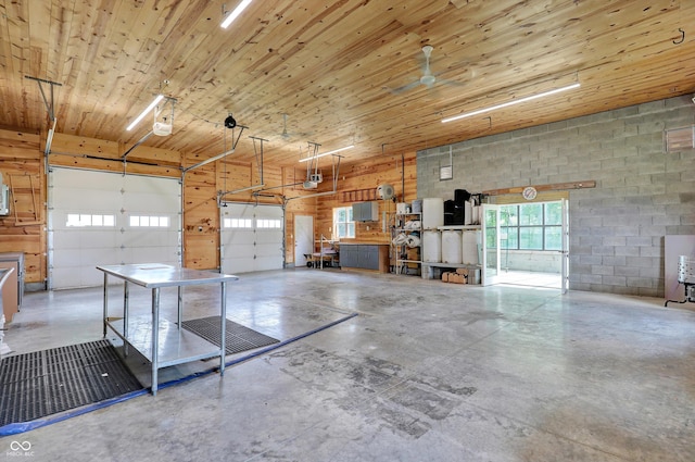 800 N 400 W, Bargersville, IN 46106 - garage featuring concrete block wall