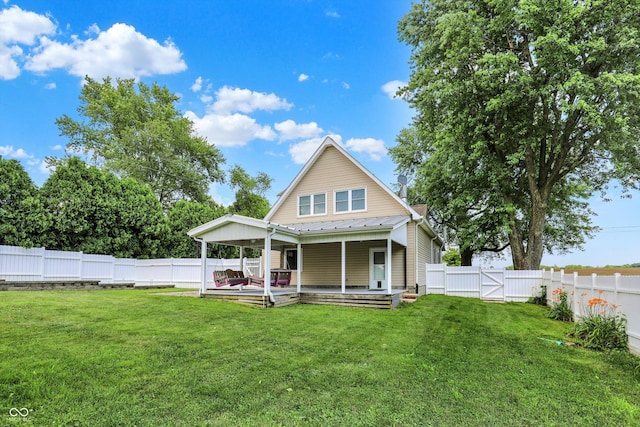 800 N 400 W, Bargersville, IN 46106 - back of property with a fenced backyard, a deck, and a gate