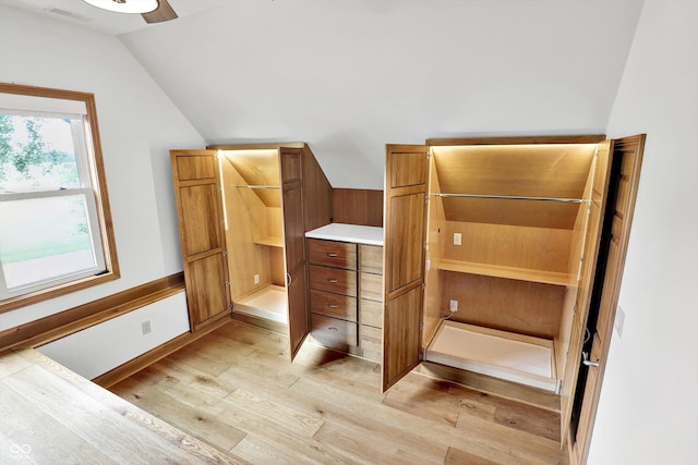 800 N 400 W, Bargersville, IN 46106 - spacious closet featuring light wood-type flooring and lofted ceiling