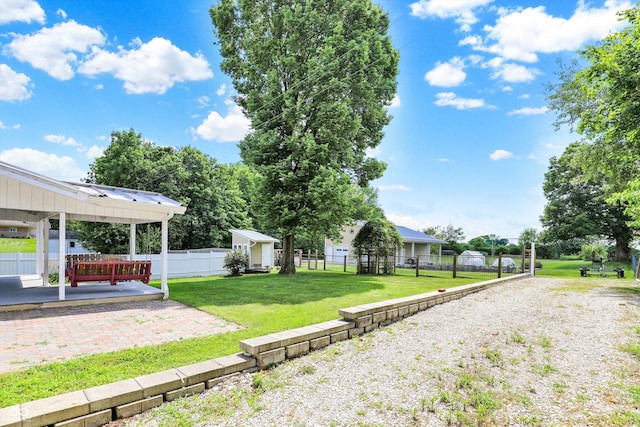 800 N 400 W, Bargersville, IN 46106 - fenced backyard with a patio and a storage shed