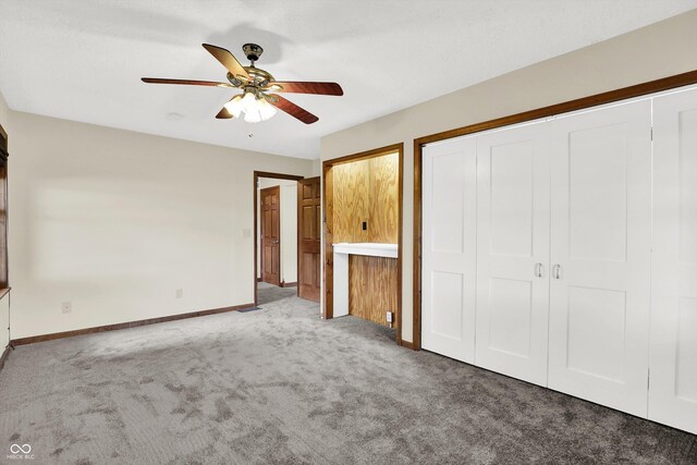 800 N 400 W, Bargersville, IN 46106 - unfurnished bedroom featuring carpet flooring and ceiling fan