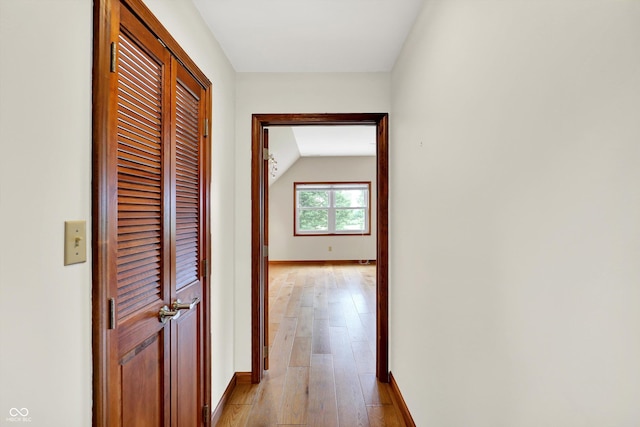 800 N 400 W, Bargersville, IN 46106 - hallway featuring light wood-style floors and vaulted ceiling