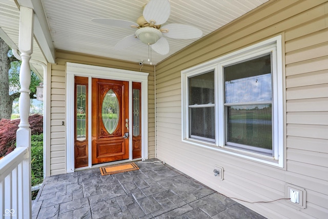 800 N 400 W, Bargersville, IN 46106 - property entrance featuring ceiling fan