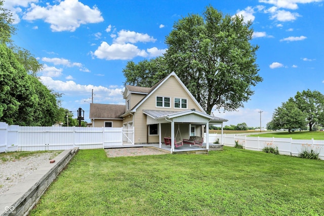 800 N 400 W, Bargersville, IN 46106 - rear view of house with a fenced backyard, a patio, and a gate