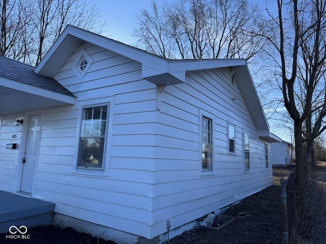 view of home's exterior