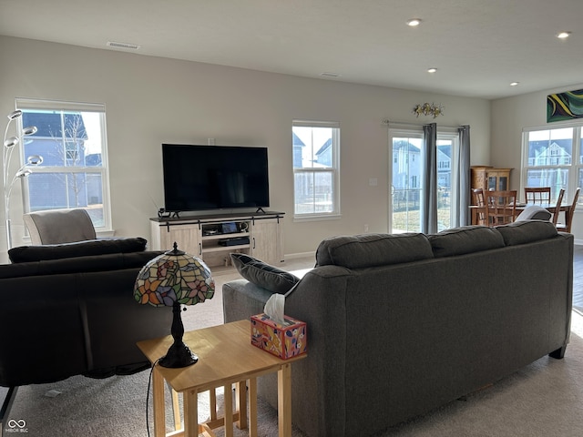 view of carpeted living room