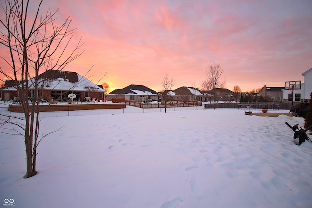 view of snowy yard