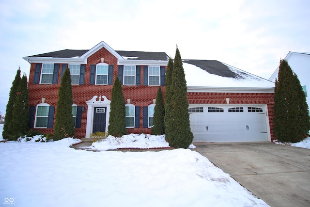 colonial house with a garage