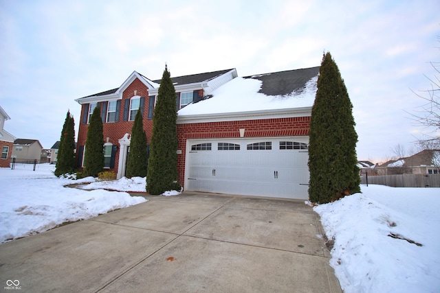 exterior space featuring a garage