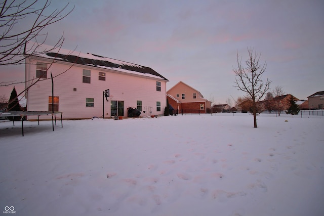 exterior space featuring a trampoline