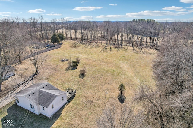 bird's eye view featuring a rural view