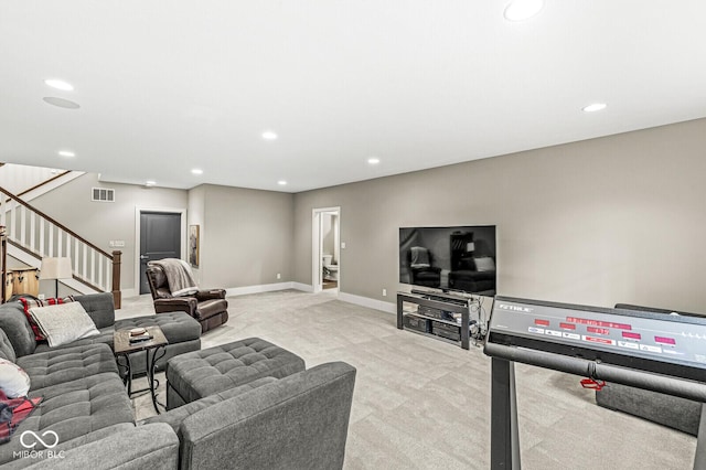 view of carpeted living room