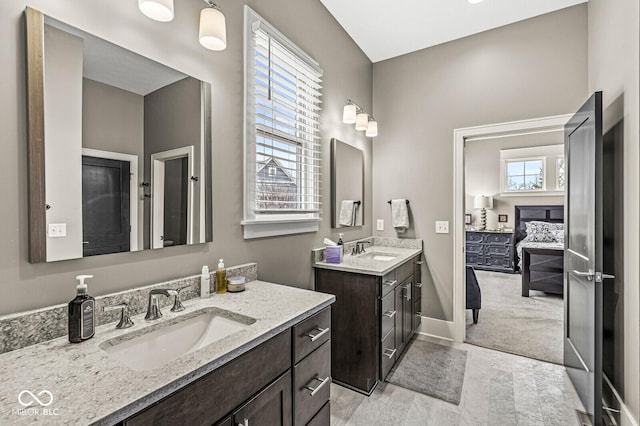 bathroom with vanity