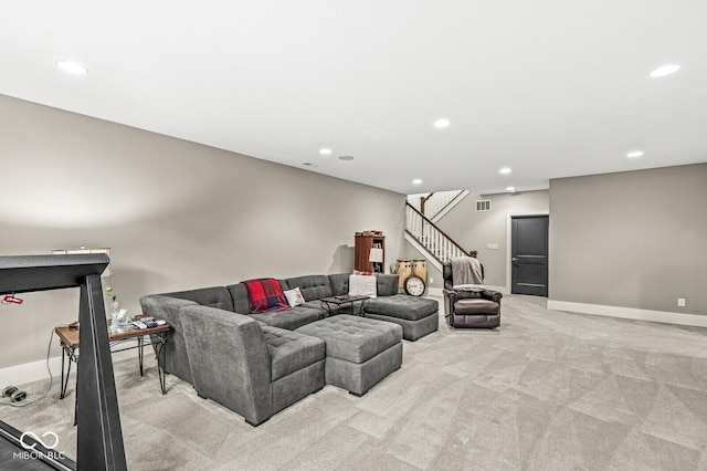 view of carpeted living room