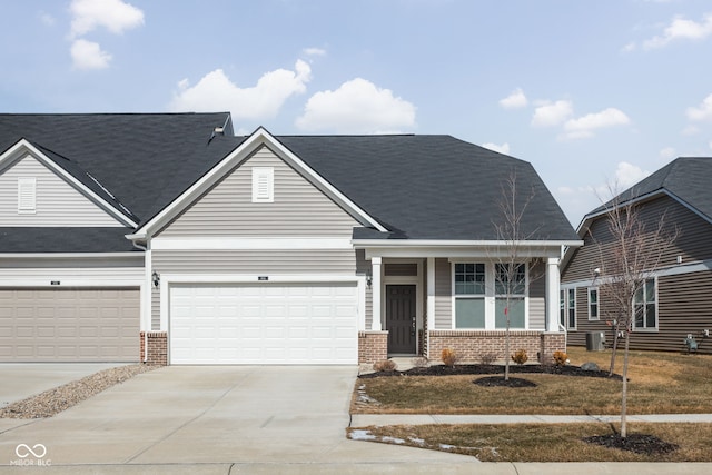 craftsman-style home featuring a garage