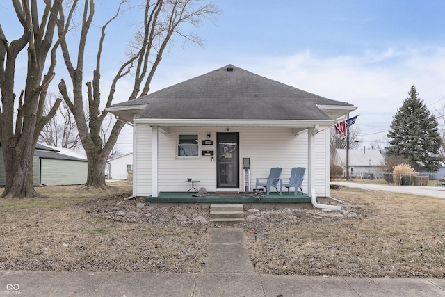 bungalow-style home with covered porch