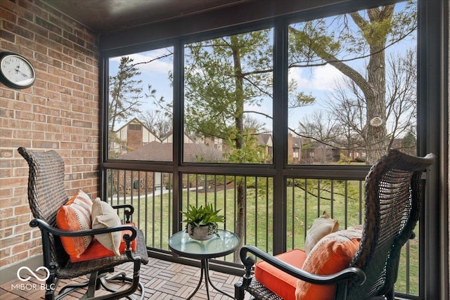 view of sunroom