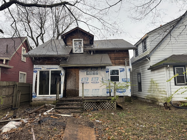 view of rear view of property