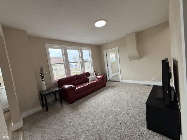 view of carpeted living room