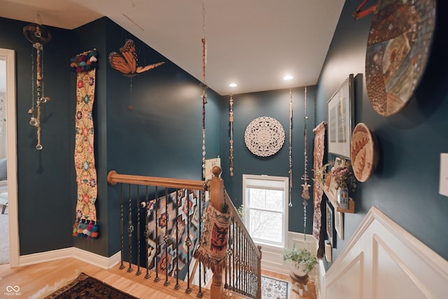 entrance foyer with hardwood / wood-style floors