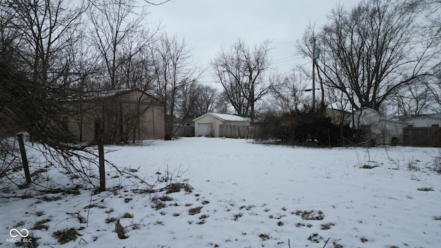 view of snowy yard