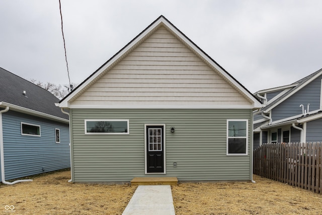 view of back of property