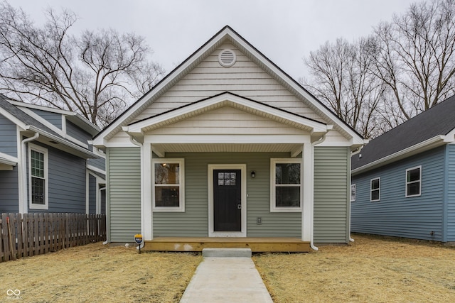 view of bungalow-style home