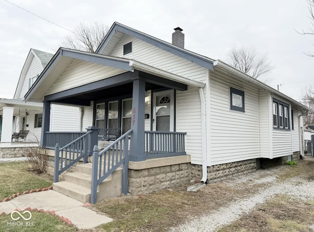 bungalow with covered porch