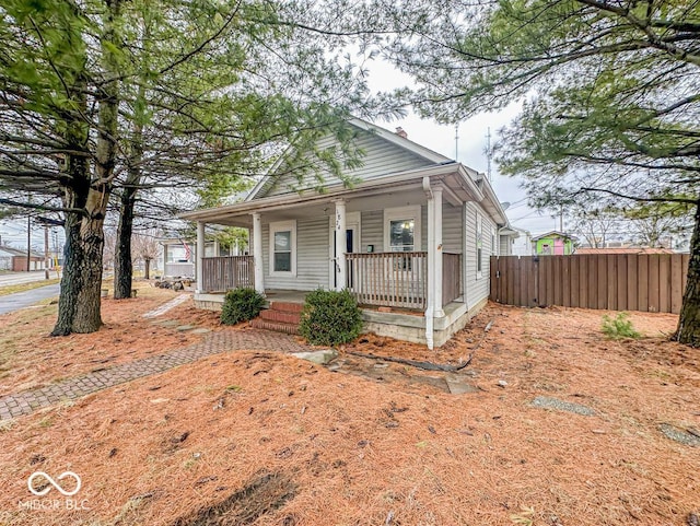 view of front of home with a porch