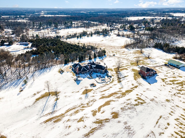 view of snowy aerial view