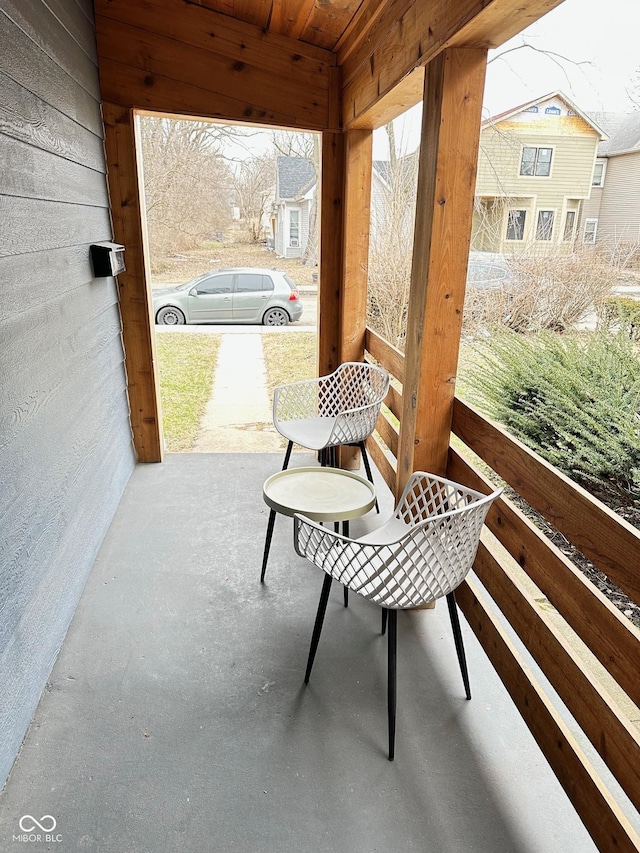 view of patio with a porch