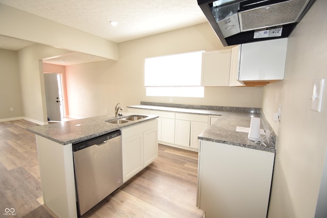 10 N Keystone Ave, Indianapolis, IN 46201 - kitchen featuring sink, white cabinetry, a center island, stainless steel dishwasher, and stone counters