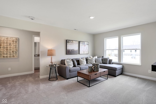 view of carpeted living room