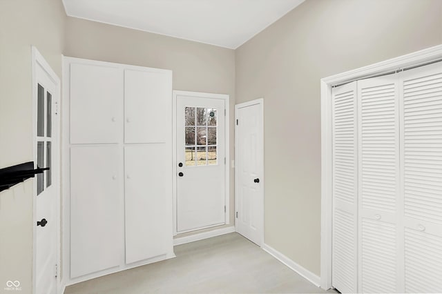 interior space featuring light wood-type flooring