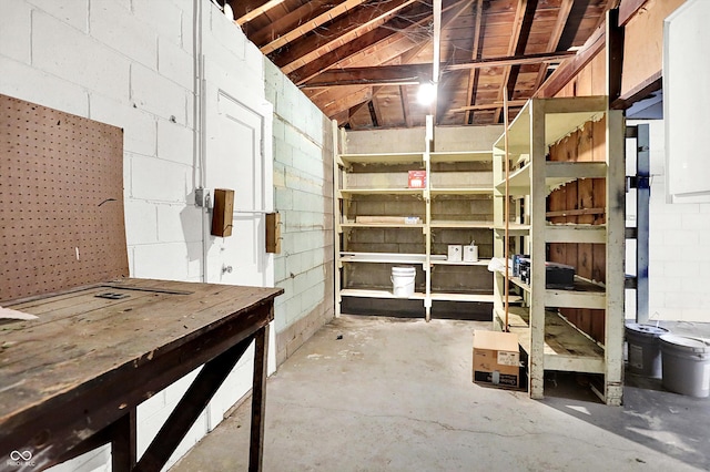 view of storage room