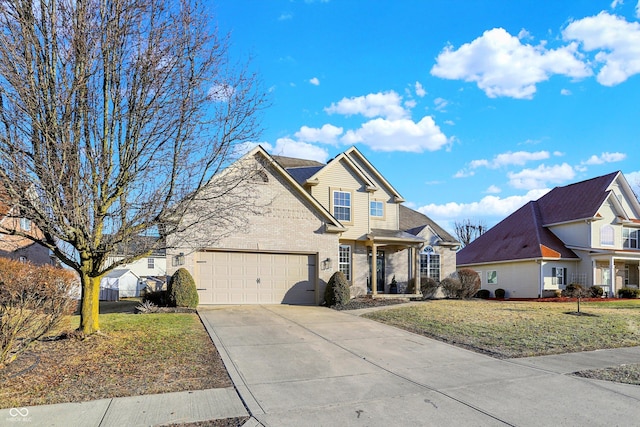 view of front of house featuring a front lawn