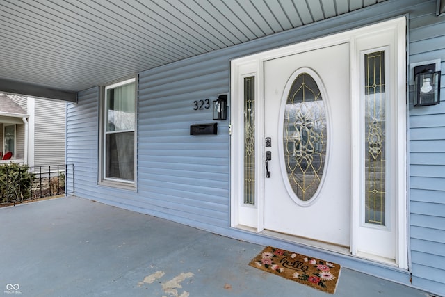 view of entrance to property