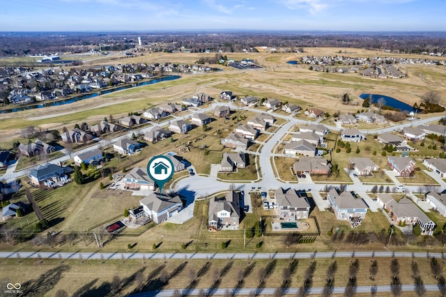 bird's eye view featuring a residential view