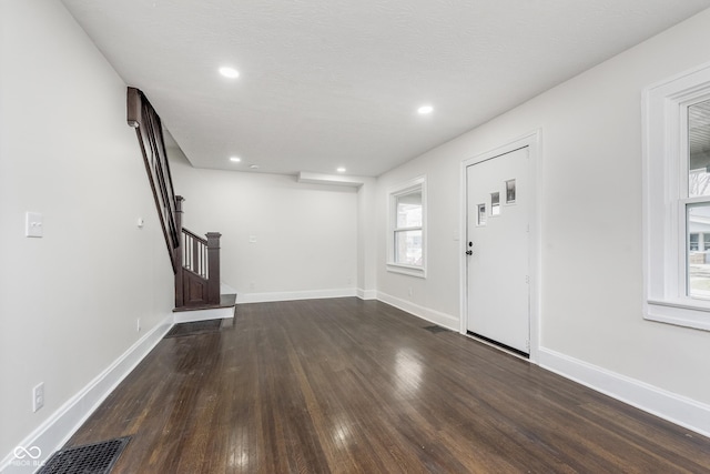 entryway featuring dark hardwood / wood-style flooring