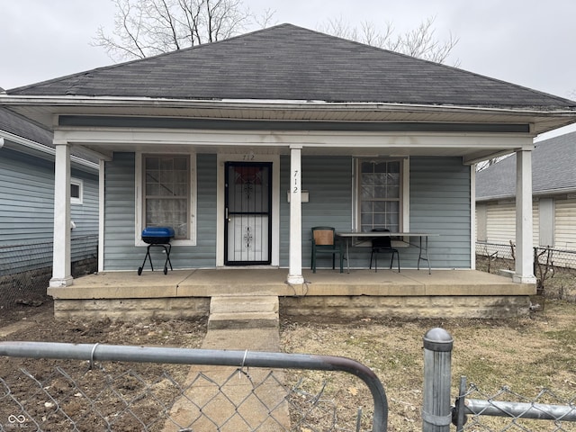 exterior space featuring a porch