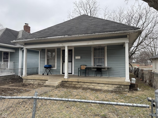 view of front of home featuring a porch