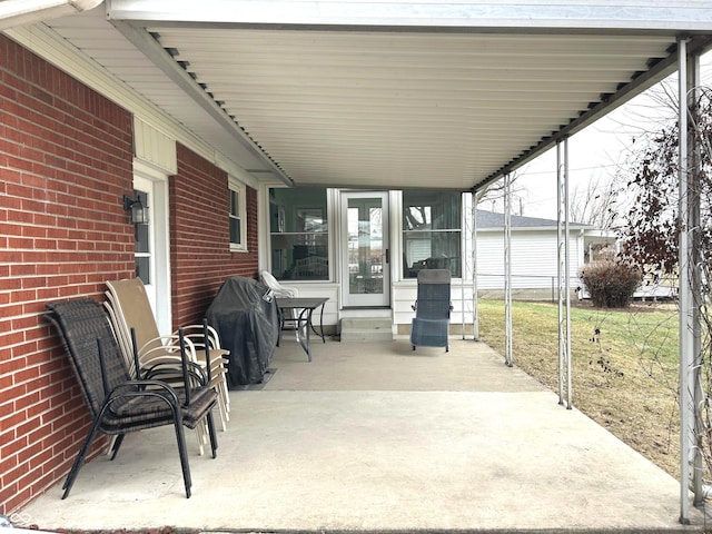 view of patio / terrace with area for grilling