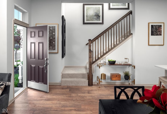 entryway featuring hardwood / wood-style floors