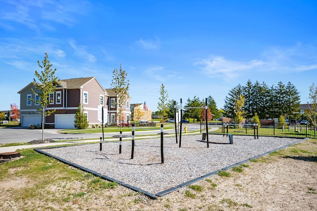 view of jungle gym