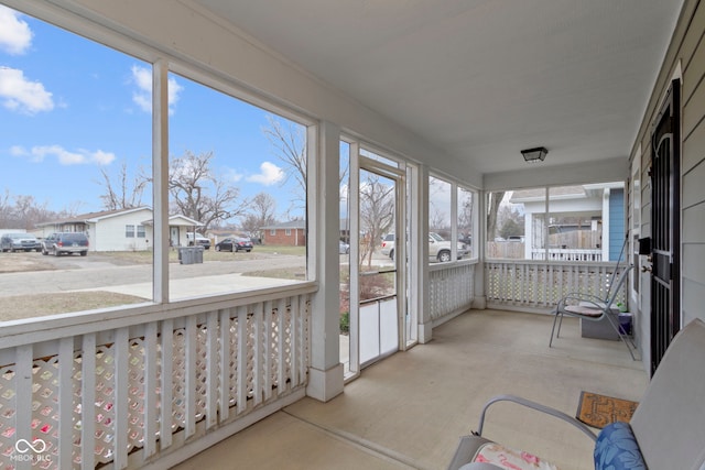 view of sunroom